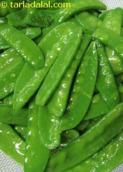 blanched snow peas