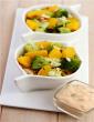 Broccoli and Peaches in Curd Dressing