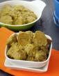 Crispy Potato Vegetable in Mint Coriander Curd Gravy