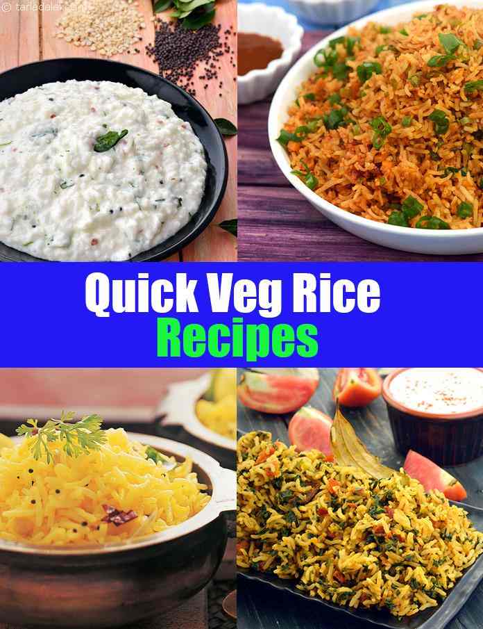 128 Quick Rice Recipes Quick Veg Indian Rice Khichdi Recipes
