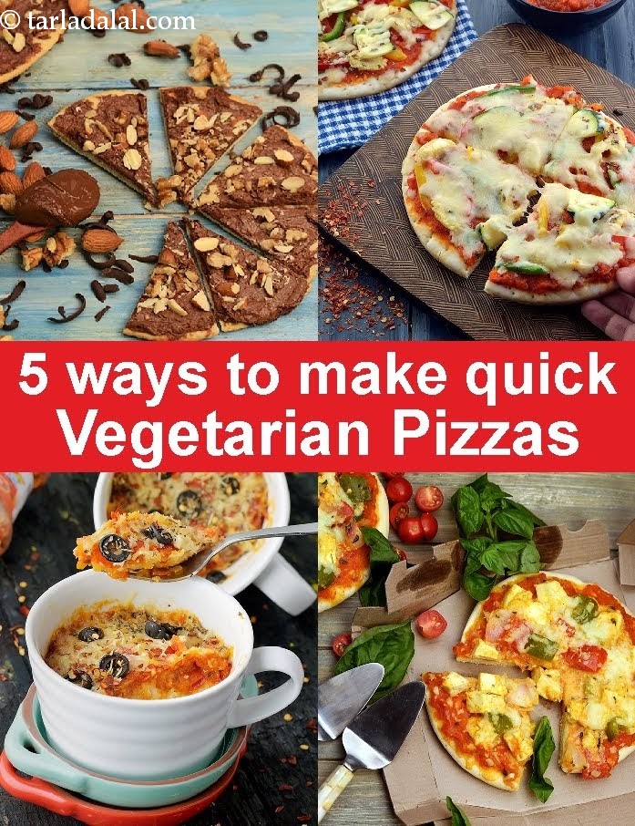 Quick Veg Indian Pizza Recipes, 40 Vegetarian Pizza Recipes
