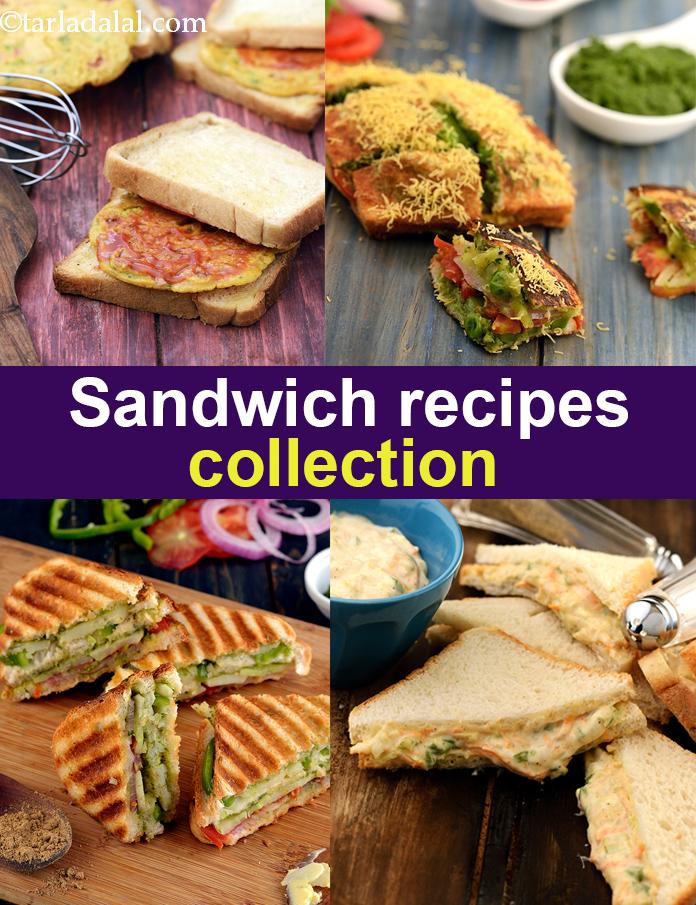 300 Sandwich Recipes, Veg Indian Sandwich Recipes