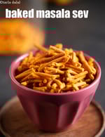 baked masala sev recipe | healthy gram flour noodles snack |Â baked masala sev for weight loss |Â 