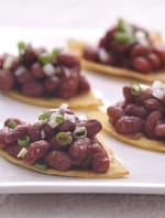 Baked Tortilla Chips with Tomato Bean Salsa recipe
