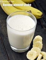 banana almond shake recipe | banana almond milk smoothie for IBS |Â healthy Indian |