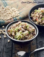 chawli mixed vegetable salad | black eyed bean (peas) salad recipe | healthy |