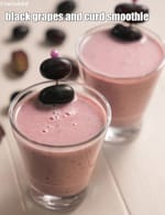 Indian black grape curd smoothie | black grape smoothie with yogurt |