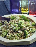 Broccoli, Bean Sprouts and Long Bean Salad recipe, Thai Recipes