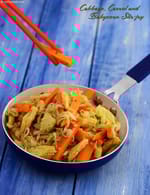 Cabbage, Carrot and Babycorn Stir-fry recipe, Low Cholesterol Foods