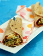 Kabuli Chana and Soya Chapati Rolls recipe, Healthy Snacks for Kids Recipes