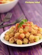 chickpea salad | chickpea chaat | chickpea salad with potatoes |