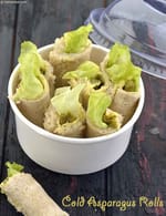 Cold Asparagus Rolls recipe, Vegetarian Recipes