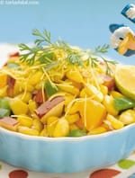 Corn Bhel (100 Calorie Snacks) recipe, Corn Bhel Healthy Recipe