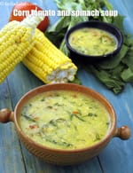 corn tomato and spinach soup recipe | Indian creamy corn tomato and spinach stew |