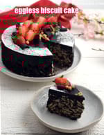 eggless biscuit cake recipe | Indian chocolate biscuit cake | no bake biscuit cake |