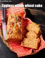 eggless whole wheat cake recipe | Indian date and walnut loaf cake | atta jaggery cake |