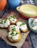 Fried Jacket Potatoes with Cream Cheese Topping recipe, Potatoe Recipes