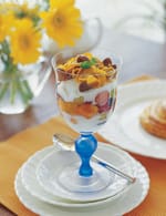 Fruity Yoghurt, Sweetened Yogurt with Mixed Fruits and Corn Flakes recipe, Sweetened Yogurt with mixed fruit and corn flakes