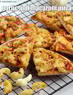 garlic and macaroni pizza | macaroni and cheese pizza | pasta pizza |