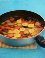 Grapes, Strawberries, Bananas and Pineapple in Orange Sauce recipe