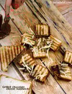 grilled chocolate cheese sandwich recipe| cheese chocolate Nutella  sandwich |