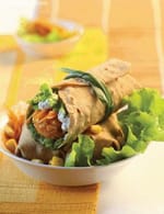 Herbed Yoghurt Corn Cake Wrap ( Wraps and Rolls) recipe