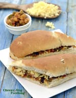 Cheesy Veg Footlong recipe, Sandwich Recipes