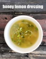 honey lemon dressing recipe | Indian lemon honey dressing with thyme | healthy Indian salad dressing |