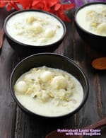Hyderabadi Lauki Kheer with Mini Rasgullas recipe