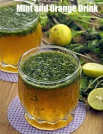 mint and orange drink recipe | orange mint soda | Indian orange pudina drink |