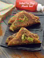 pav bhaji masala toast recipe | instant masala toast on tava |