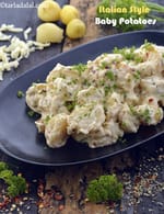 Italian style baby potatoes recipes | Indian baby potatoes with cheese |  creamy cheesy potatoes |