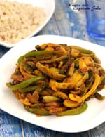 karela and capsicum sabzi recipe | karela shimla mirch sabzi | Indian karela capsicum fry |
