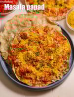 masala papad recipe | masala papad 2 ways | roasted masala papad |