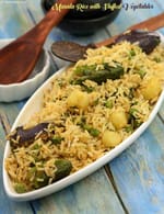 Masala Rice with Stuffed Vegetables recipe