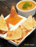 Melba Toast recipe, Vegetarian Recipes