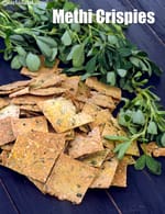 Methi Crispies, Healthy Methi Crispies, Jar Snack recipe