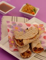 Mexican Rice and Chapati Rolls recipe