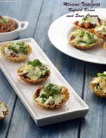 Mexican Tarts with Refried Beans and Sour Cream recipe, Mexican Recipes