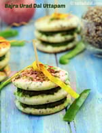 bajra urad dal uttapam recipe | rice bajra urad dal uttapam |