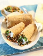Mint and Masoor Roll, Wrap recipe, Tarla Dalal