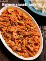 mushroom chana dal sabzi recipe | Maharashtrian style chana dal | mushroom bhaji | mushroom chana dal curry |