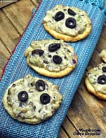 Mushroom Olive Crostini recipe, Italian Recipes