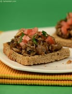 Mushroom Oregano Open Toast Sandwich recipe, Sandwich Recipes