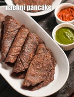 nachni pancake recipe | ragi pancake | healthy red millet pancake |