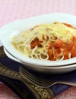 Noodles with Tomato and Cheese Sauce recipe, Indian Microwave Recipes