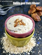 dates and oats kheer | oats and dates  payasam | healthy dates and oats kheer |