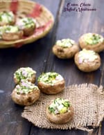Onion, Cheese Stuffed Mushrooms recipe