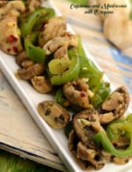 Capsicum and Mushrooms with Oregano recipe, Gourmet Recipes