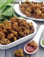 palak bread pakora recipe | instant palak vada | Indian bread spinach cutlets |